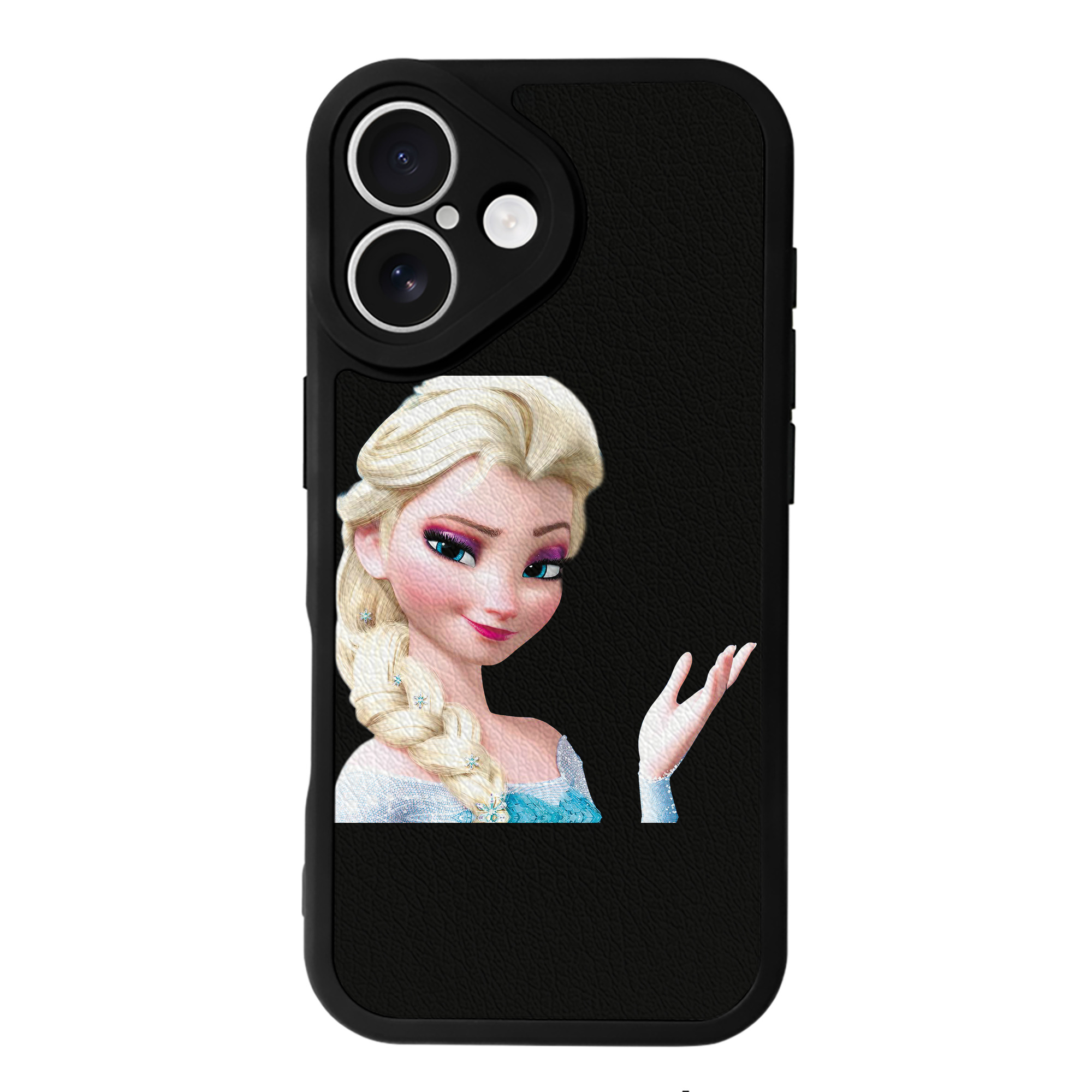（画像用） アナと雪の女王 アンナ エルサ Frozen Anna Elsa 【iPhone 16シリーズ対応】シリコンスマホケース（レザー調） 材質：シリコン